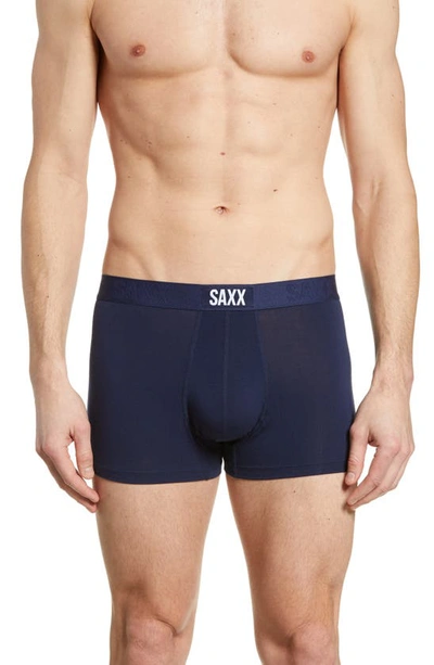 Shop Saxx Vibe Super Soft Slim Fit Trunks In Navy