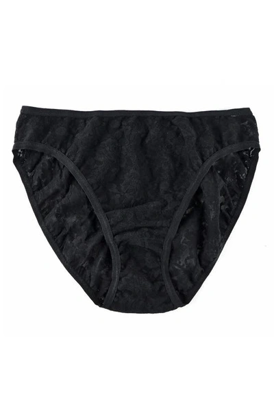 Hanky Panky High Cut Lace Brief In Black