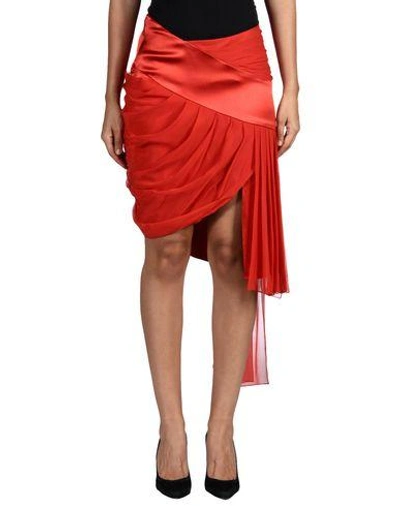 Shop Prabal Gurung Knee Length Skirt In Red