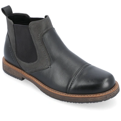Shop Vance Co. Lancaster Pull-on Chelsea Boots In Black