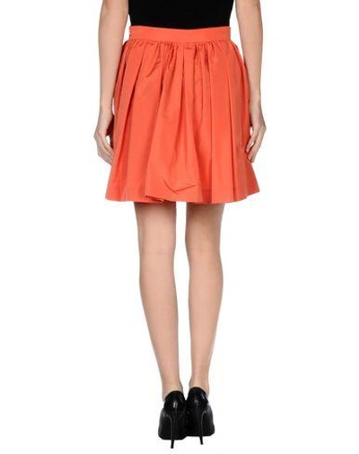 Shop Miu Miu Knee Length Skirt In Coral
