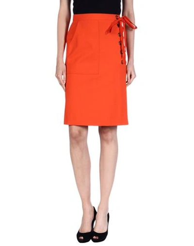 Sonia Rykiel Knee Length Skirt In Orange