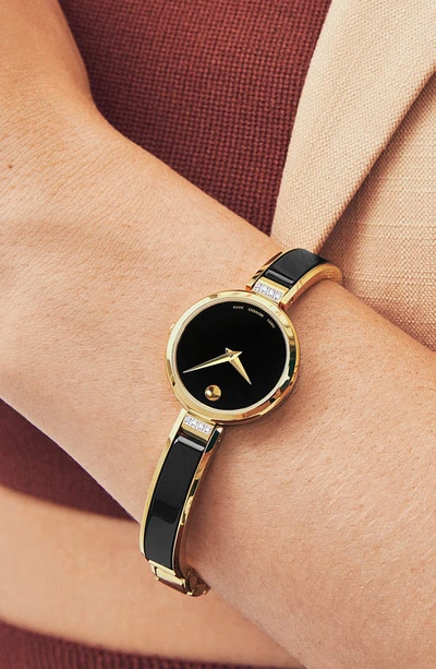 Shop Movado Moda Bracelet Watch, 24mm In Black