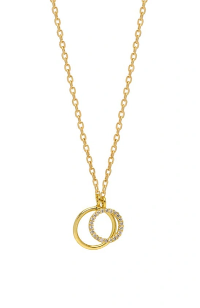 Shop Estella Bartlett Double Circle Charm Pendant Necklace In Gold