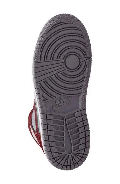 Shop Nike Kids' Air Jordan 1 Mid Sneaker In Red/ White/ Cement Grey