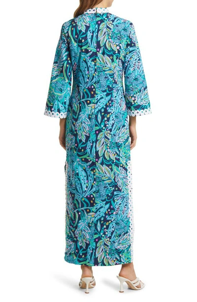 Shop Lilly Pulitzer Shealyn Floral Long Sleeve Dress In Low Tide N