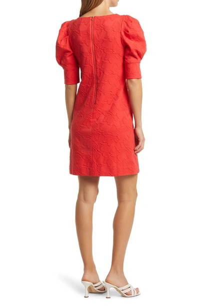 Shop Lilly Pulitzer Knowles Floral Jacquard Minidress In Ruby Red Knit