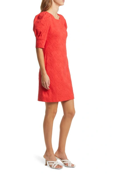 Shop Lilly Pulitzer Knowles Floral Jacquard Minidress In Ruby Red Knit