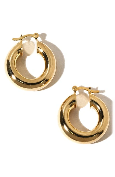 Shop Child Of Wild Aubree Small Hoop Earrings In Gold