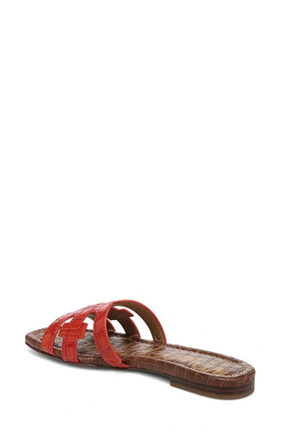 Shop Sam Edelman Bay Cutout Slide Sandal In Terracotta Red