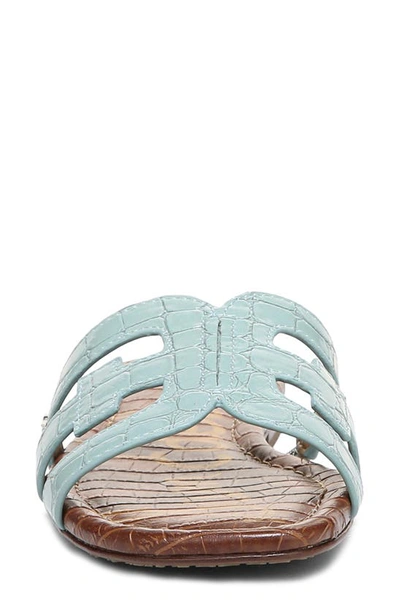 Shop Sam Edelman Bay Cutout Slide Sandal In Seafoam Blue