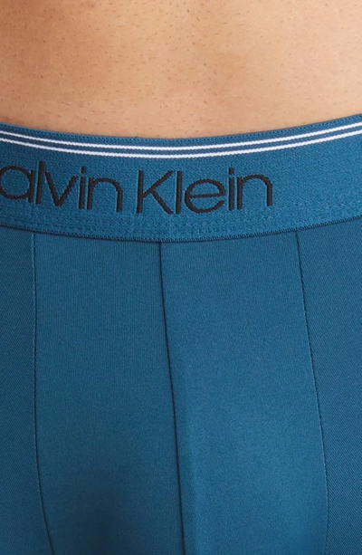 Shop Calvin Klein 3-pack Low Rise Microfiber Stretch Boxer Briefs In Olive/ Tapio