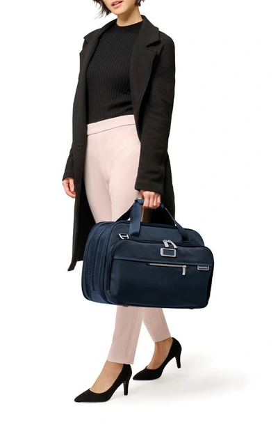 Shop Briggs & Riley Baseline 17-inch Expandable Cabin Bag In Navy