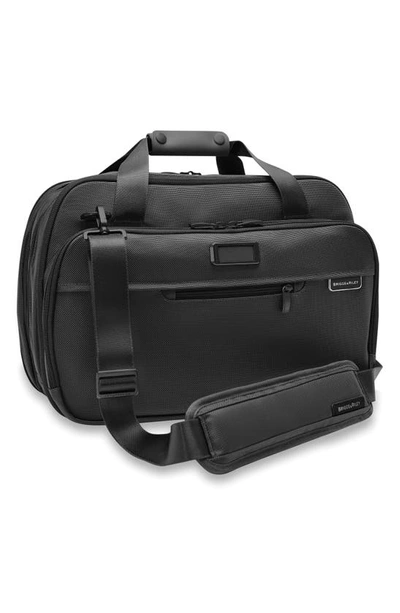 Shop Briggs & Riley Baseline 17-inch Expandable Cabin Bag In Black