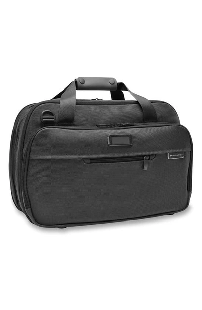 Shop Briggs & Riley Baseline 17-inch Expandable Cabin Bag In Black