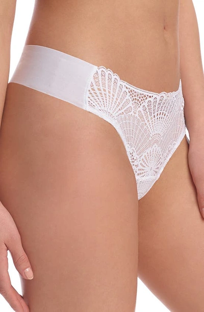 Shop Commando Butter & Lace Thong In White