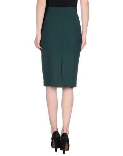 Shop Andrea Incontri Knee Length Skirt In Green