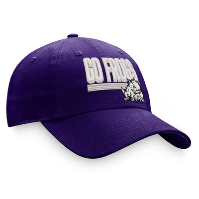 Shop Top Of The World Purple Tcu Horned Frogs Slice Adjustable Hat In Green