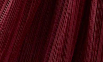 Shop Aje Laurier Wave Pleated Gown In Burgundy