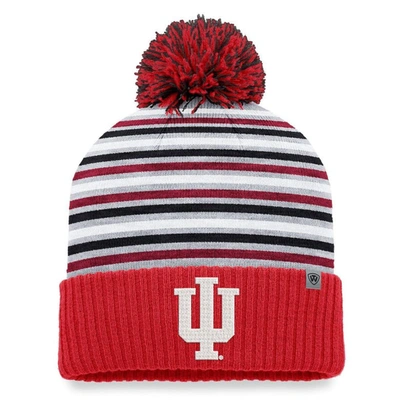 Shop Top Of The World Crimson Indiana Hoosiers Dash Cuffed Knit Hat With Pom