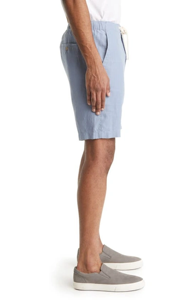 Shop Vince Lightweight Hemp Shorts In Pacific Blue
