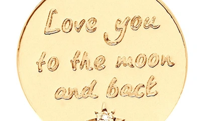Shop Estella Bartlett Love You To The Moon And Back Pendant Necklace In Gold