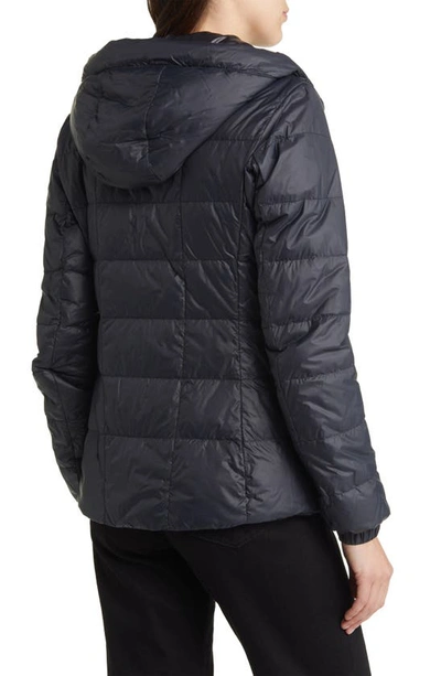 Shop Canada Goose Abbott Hooded 750 Fill Power Down Jacket In Black - Noir