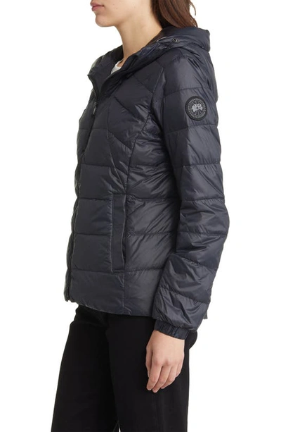 Shop Canada Goose Abbott Hooded 750 Fill Power Down Jacket In Black - Noir