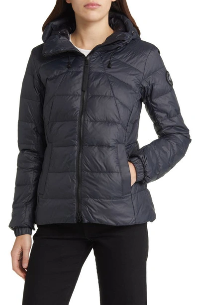 Shop Canada Goose Abbott Hooded 750 Fill Power Down Jacket In Black - Noir