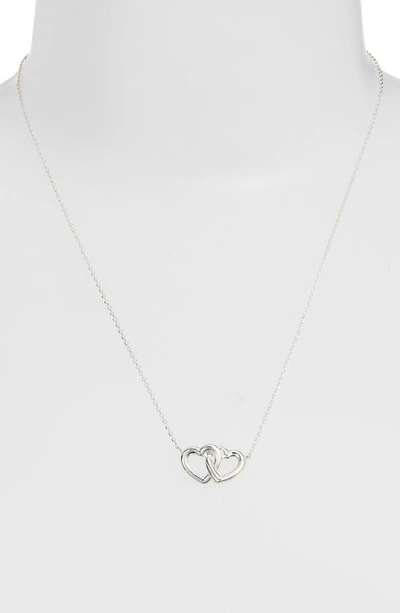 Shop Estella Bartlett Interlinked Love Heart Pendant Necklace In Silver