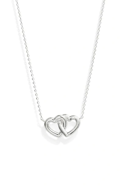 Shop Estella Bartlett Interlinked Love Heart Pendant Necklace In Silver
