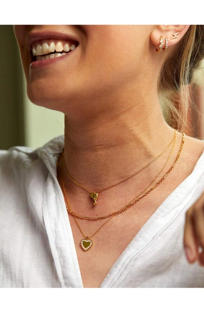 Shop Estella Bartlett Cubic Zirconia Heart Pendant Necklace In Gold