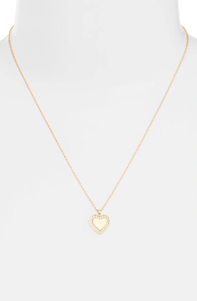 Estella Bartlett Cubic Zirconia Heart Pendant Necklace In Gold