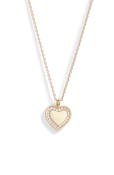 Estella Bartlett Cubic Zirconia Heart Pendant Necklace In Gold