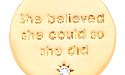 Estella Bartlett Engraved Quote Necklace In Gold