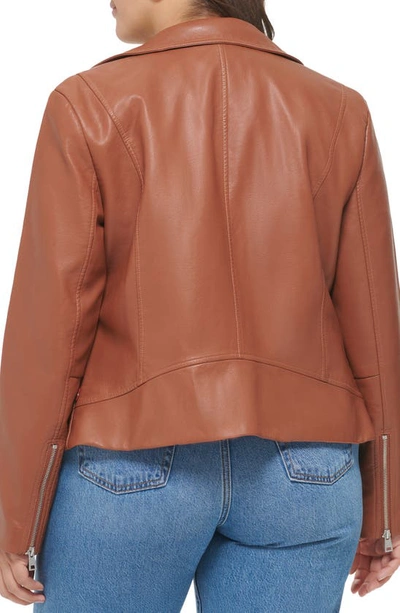 Shop Levi's Faux Leather Moto Jacket In Camel