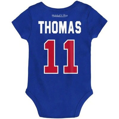 Shop Mitchell & Ness Infant  Isiah Thomas Blue Detroit Pistons Hardwood Classics Name & Number Bodysuit