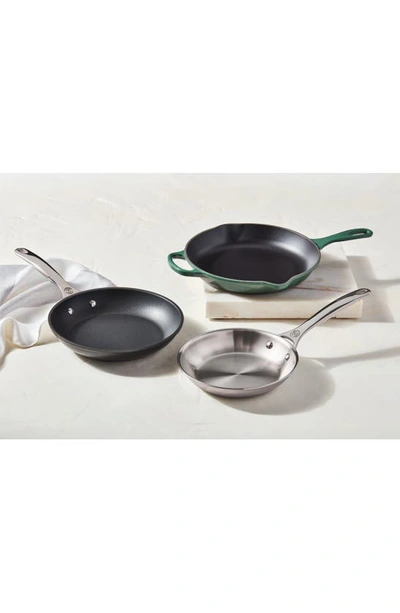 Le Creuset Signature Handle 10 1/4 Inch Enamel Cast Iron Skillet In Artichaut