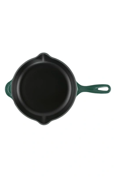 Shop Le Creuset Signature Handle 10 1/4 Inch Enamel Cast Iron Skillet In Artichaut