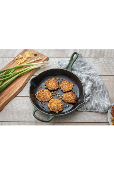Le Creuset Signature Handle 10 1/4 Inch Enamel Cast Iron Skillet In Artichaut
