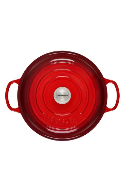 Shop Le Creuset Signature 3.5-quart Enameled Cast Iron Braiser In Cerise