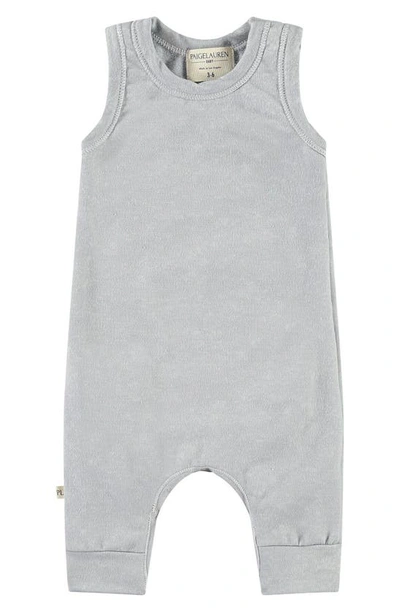 Shop Paigelauren French Terry Romper In Gray