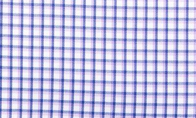 Shop Andrew Marc Kids' Skinny Fit Windowpane Check Stretch Button-up Shirt In White/ Purple