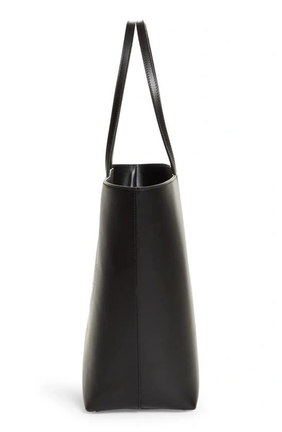 Dolce & Gabbana Logo Large Leather Tote In Black