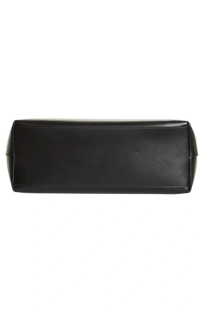 Dolce & Gabbana Logo Large Leather Tote In Black
