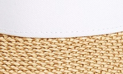 Shop Eric Javits Squishee Straw Champ Custom Fit Visor In Peanut/ White