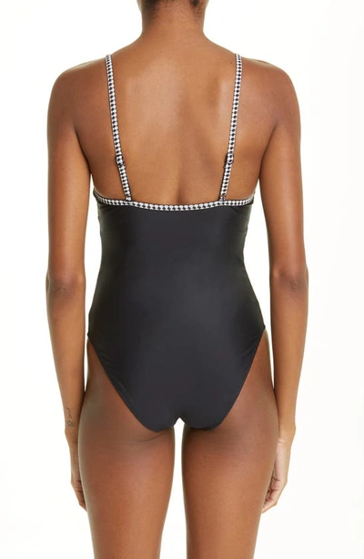 Shop Lemlem Lena One-piece Swimsuit In Black