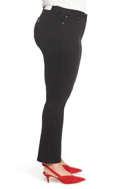Slink Jeans High Waist Bootcut Jeans In Solid Black
