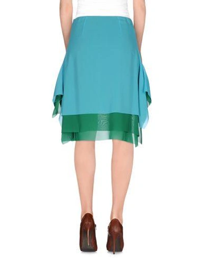 Shop Cedric Charlier Knee Length Skirt In Sky Blue