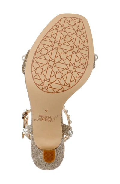 Shop Jewel Badgley Mischka Damaris Ankle Strap Sandal In Light Gold